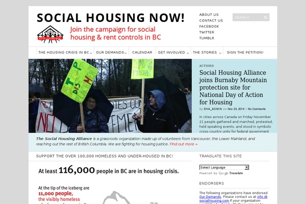 socialhousingbc.com site used Sha