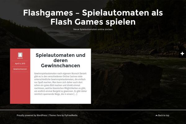 Fara theme site design template sample