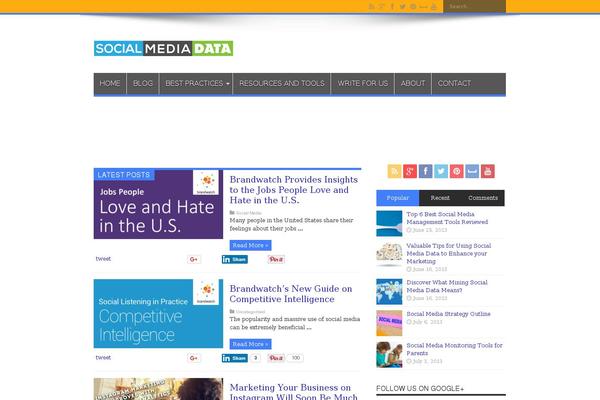 Site using Social Contact Display plugin