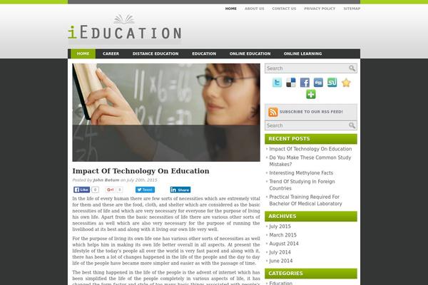 Ieducation theme site design template sample