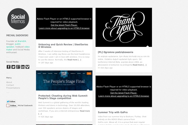 Gridlocked theme site design template sample