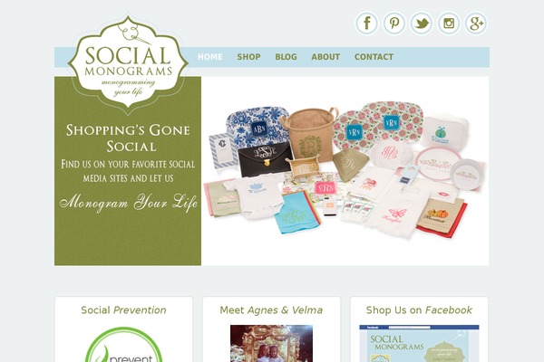 socialmonograms.com site used Sugar