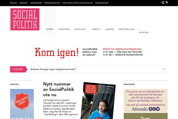 Magazine theme site design template sample