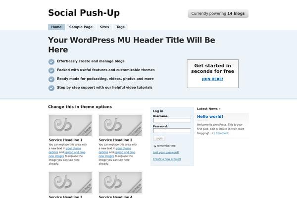 socialpushup.com site used Edu Clean