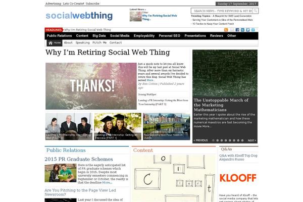 socialwebthing.com site used Newspapertimes-single