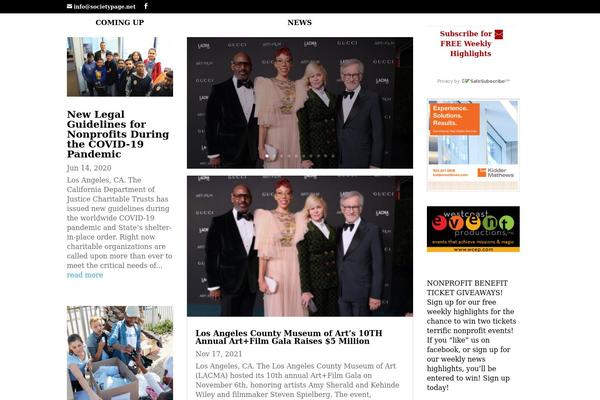 societypage.net site used Divi Child