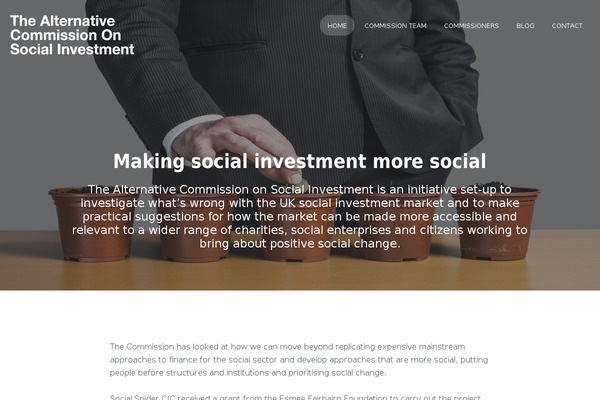 socinvalternativecommission.org.uk site used Storey