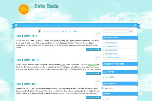 sofabeddiv.com site used Sunny Blue Sky