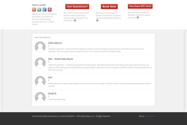 Site using Booking-xpress plugin
