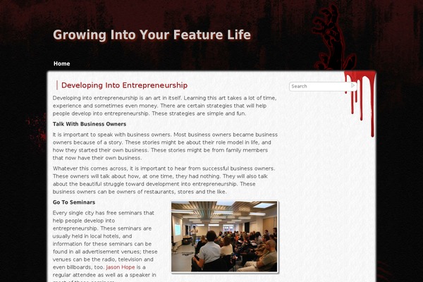 Zombie Apocalypse theme site design template sample