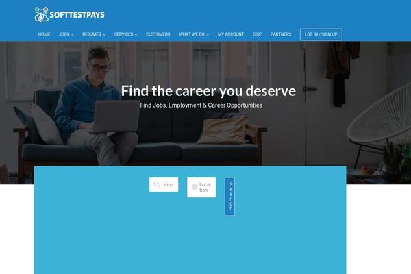 Jobseek-child theme site design template sample