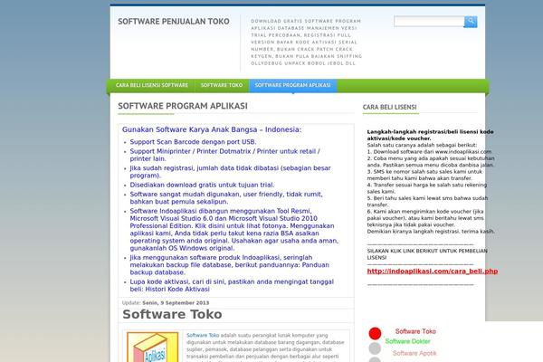 softwarepenjualantoko.com site used Green-one-tohari