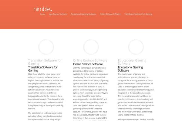 Nimble theme site design template sample