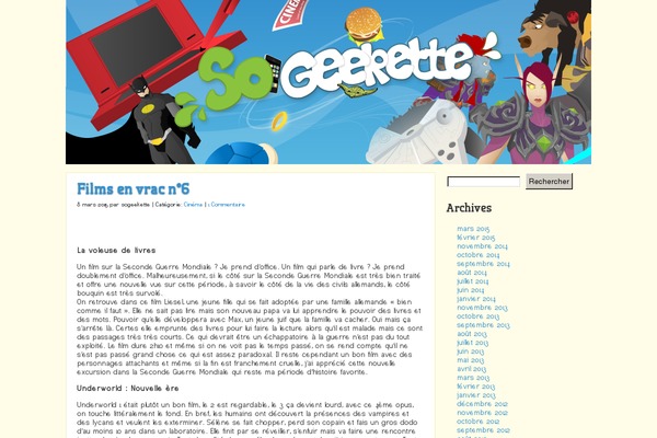 sogeekette.fr site used Liliblog