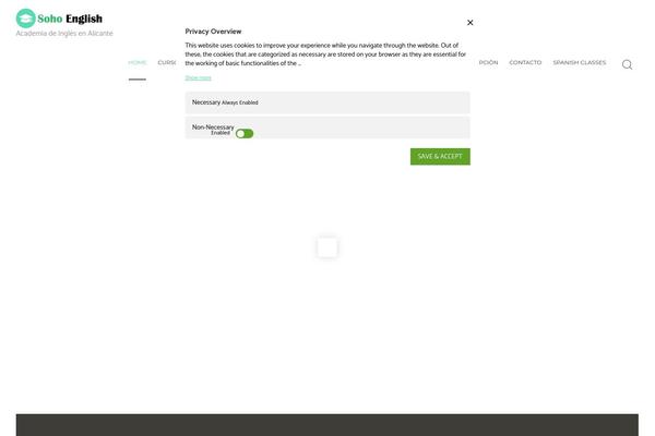 Language-center theme site design template sample