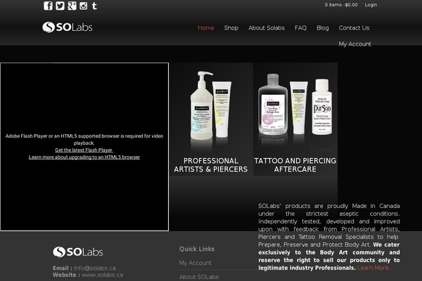 solabs.ca site used Solabs