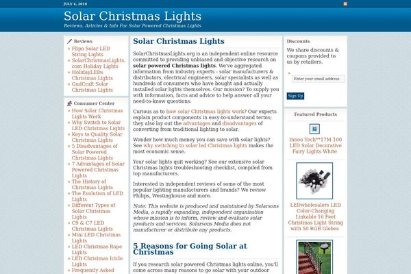 solarchristmaslights.org site used Education