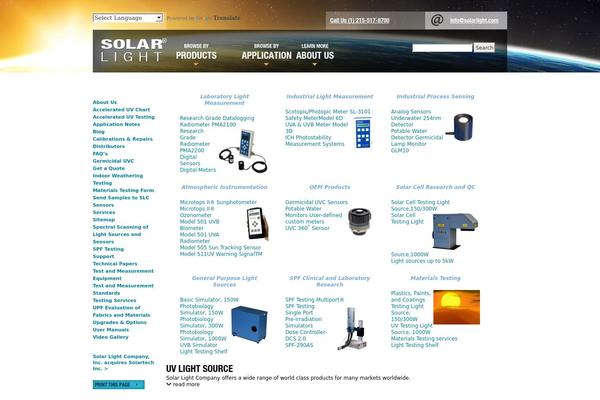 solarlight.com site used Solar