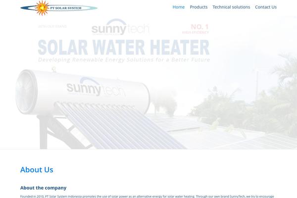 solarsystemindonesia.com site used One Pager