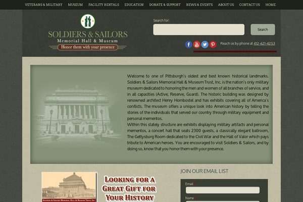 soldiersandsailorshall.org site used Custom-port