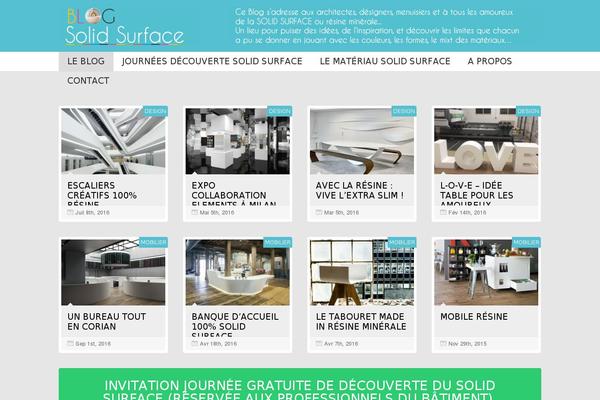 Blueblog theme site design template sample
