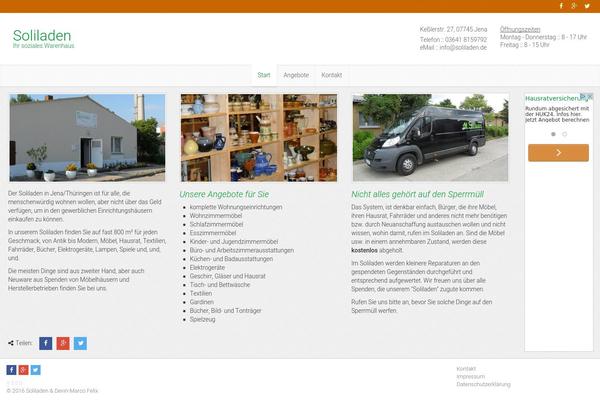 Sola theme site design template sample