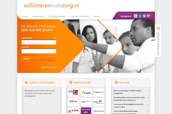 solliciterenindezorg.nl site used Yoomy