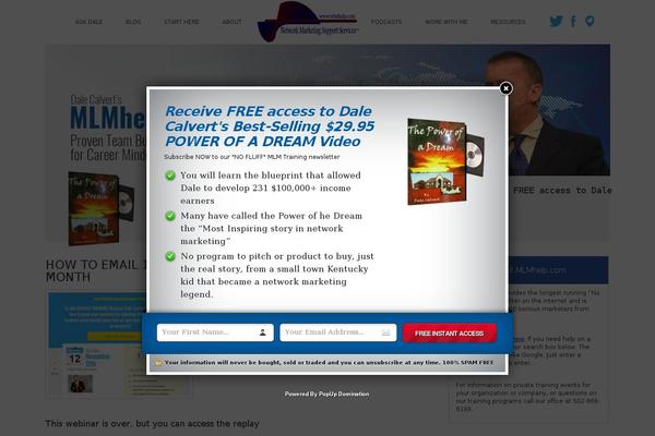 Site using Popup-domination plugin