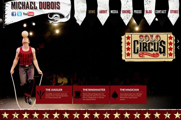 Circus theme site design template sample