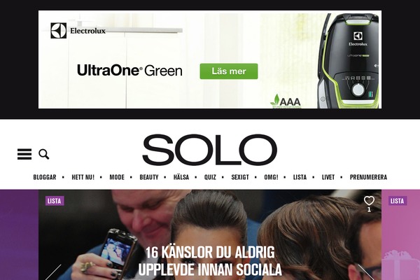 Solo theme site design template sample