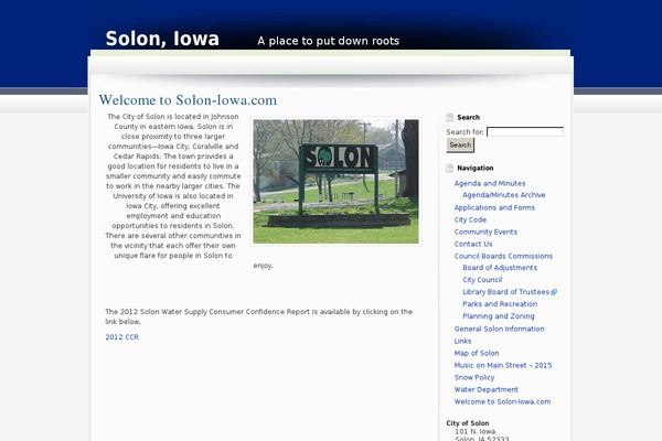 solon-iowa.com site used Elegant-blue