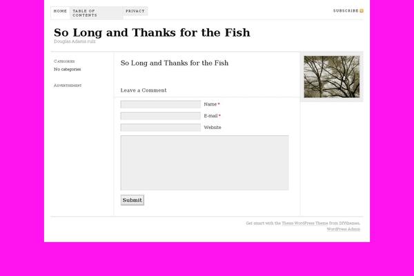 Thesis 1.6 theme site design template sample