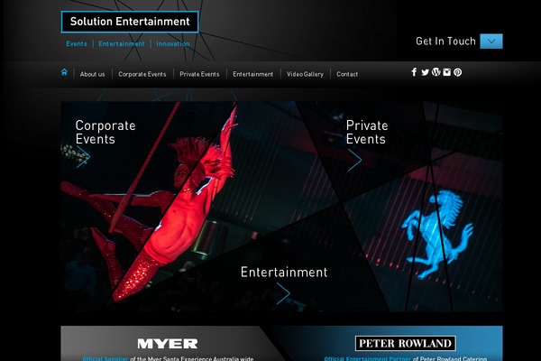 solutionentertainment.com.au site used Solution