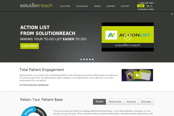 solutionreach.com site used Wp-solutionreach