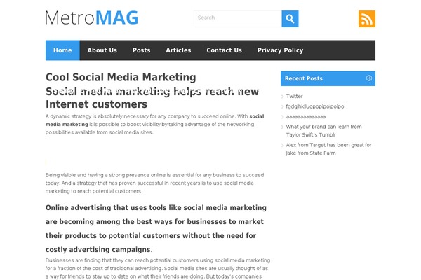 Socialmedia theme site design template sample