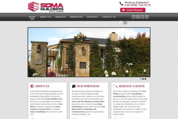 Metric theme site design template sample