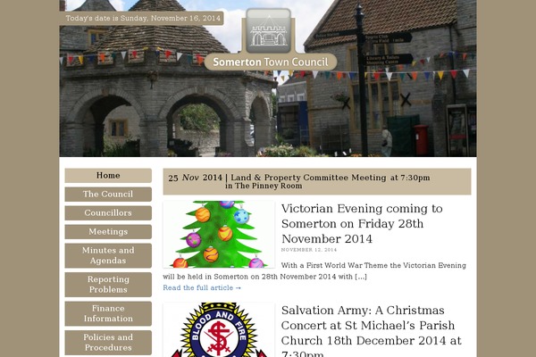 somertontowncouncil.gov.uk site used Thesis 1.8.5