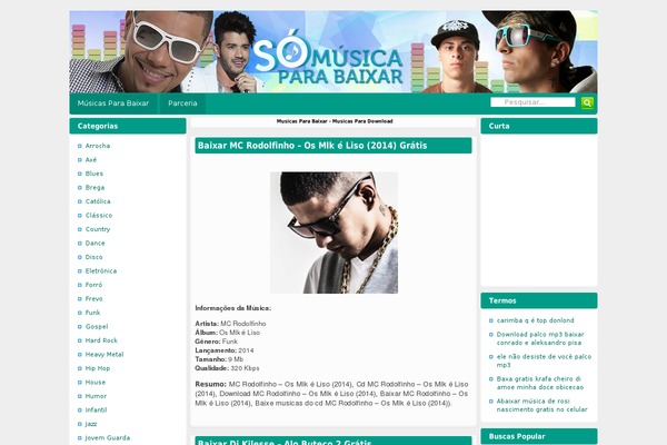 Music theme site design template sample