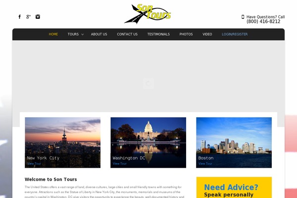 Tour Operator theme site design template sample