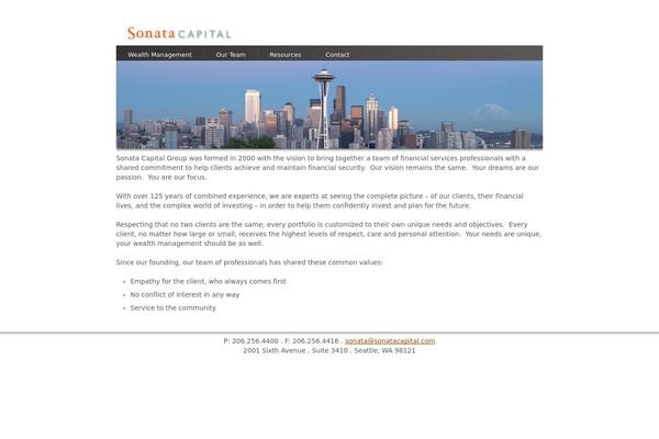 sonatacap.com site used Sonata