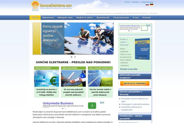 Solar theme site design template sample