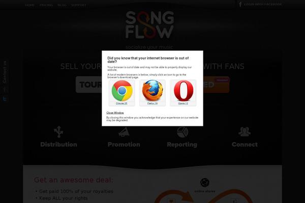 Site using Browser Rejector plugin