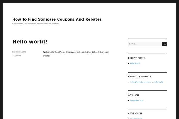 Twenty Sixteen theme site design template sample