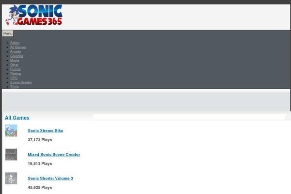 FunGames theme site design template sample