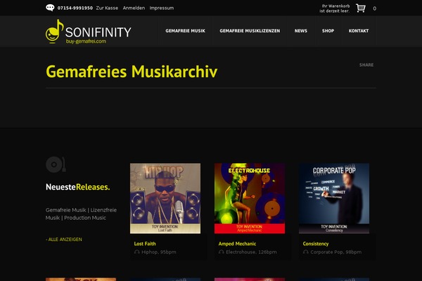 sonifinity.de site used Sonifinity