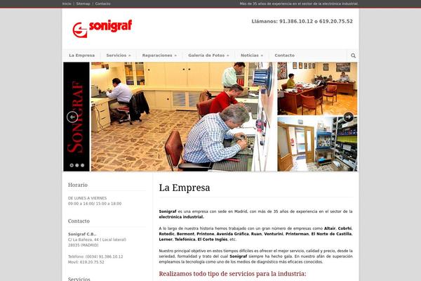 sonigraf.es site used Modernize v3