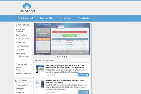 sonindir.net site used Sam-download-tr