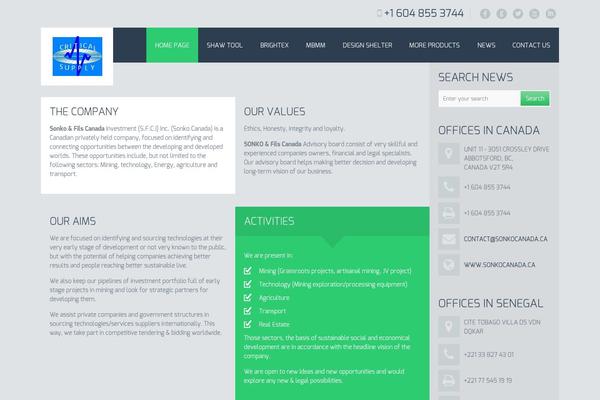 Tisson theme site design template sample