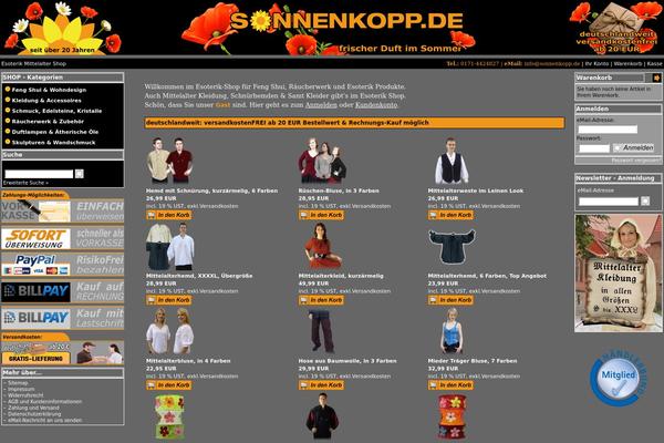 sonnenkopp.de site used Billpay