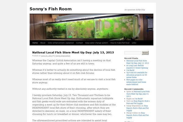 sonnysfishroom.com site used Twenty Ten